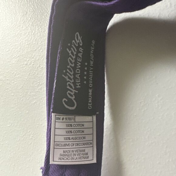 LSU Tigers Visor Hat Mens Adjustable Strap Purple NCAA NWOT - Picture 7 of 7